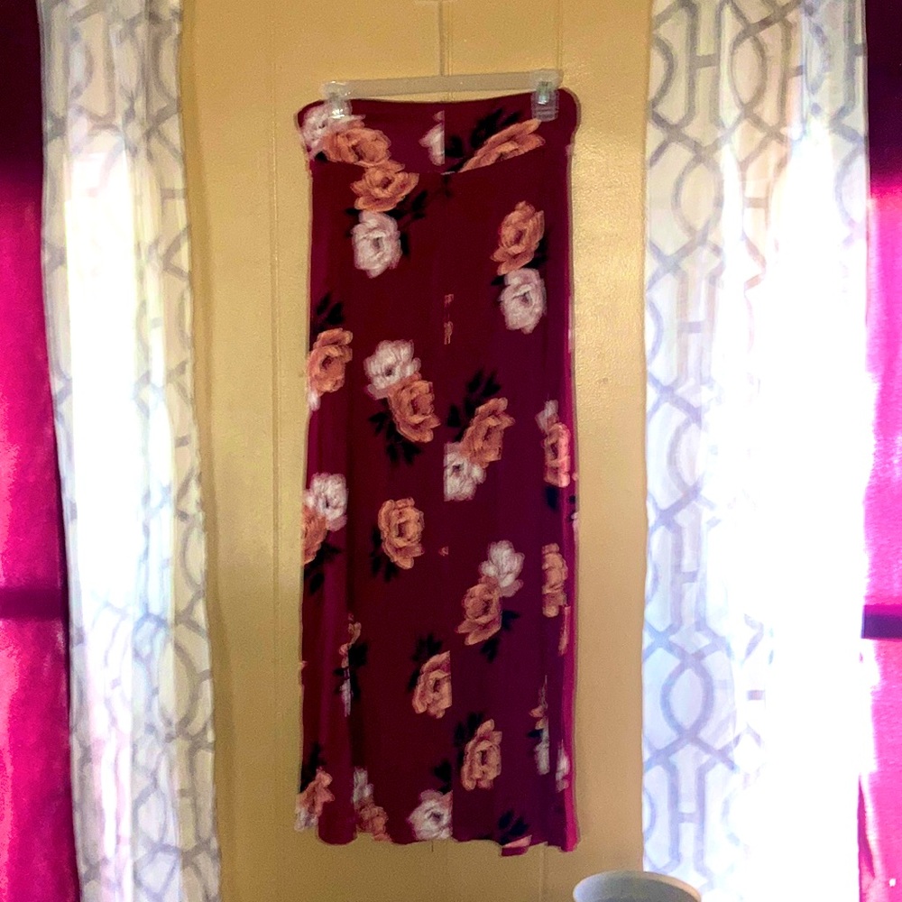 floral maxi skirt